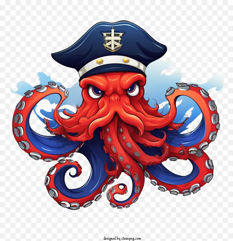Octopus Octopus Navy Seafarer rosso e blu - 