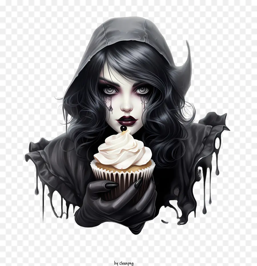 National Cupcake Day Gothic Dark Eerie carino - 