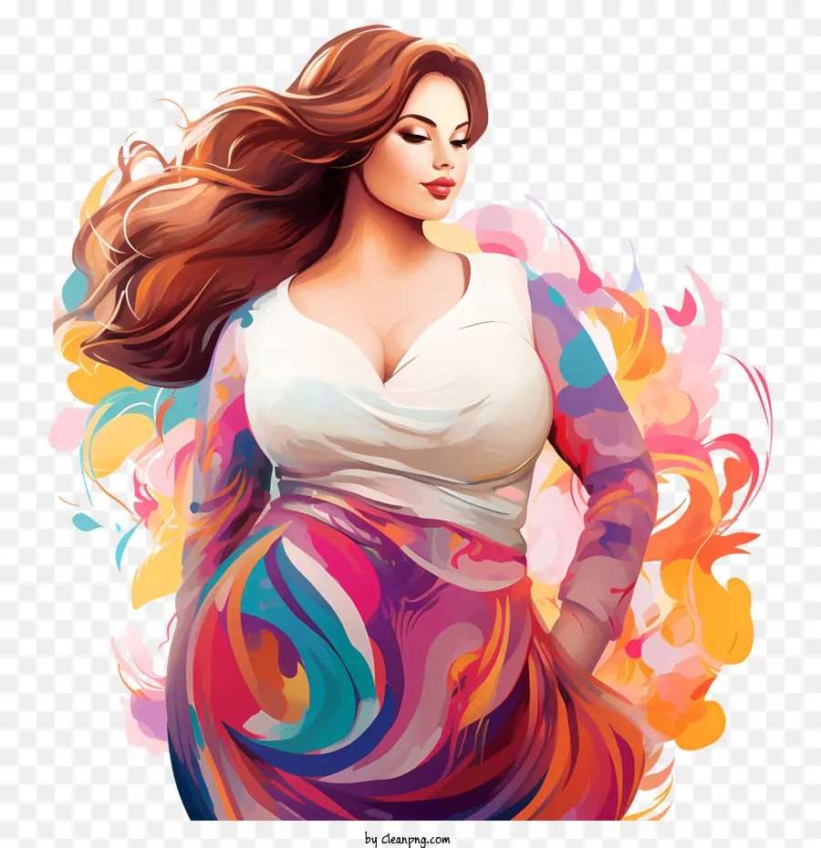 national curves day woman pregnant dress colorful