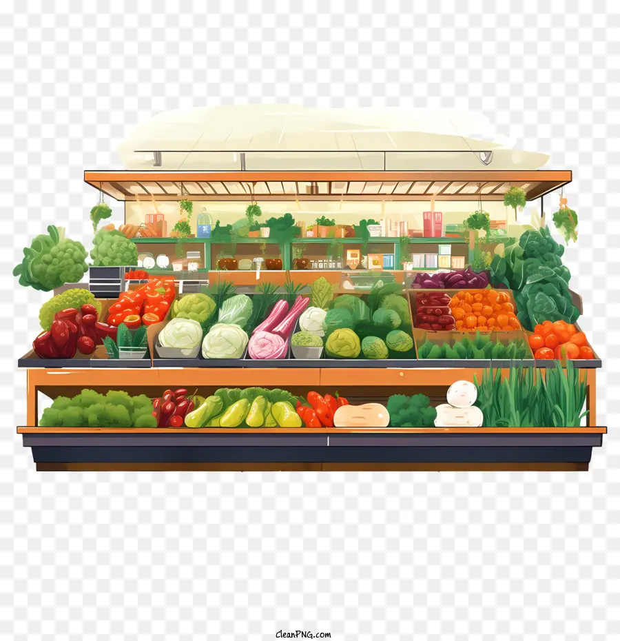 vegetarian food market fresh produce organic healthy grocery store