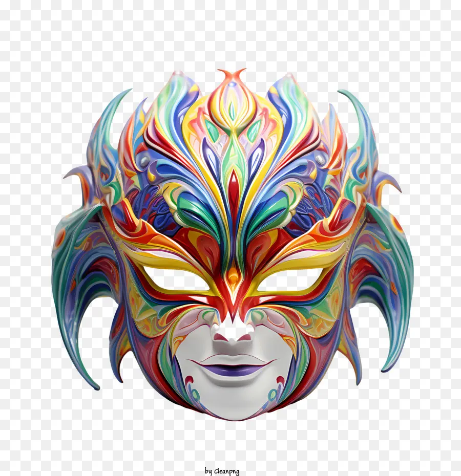 Maschera Mardi Gras Maschera colorato design intricato Modellata - 
