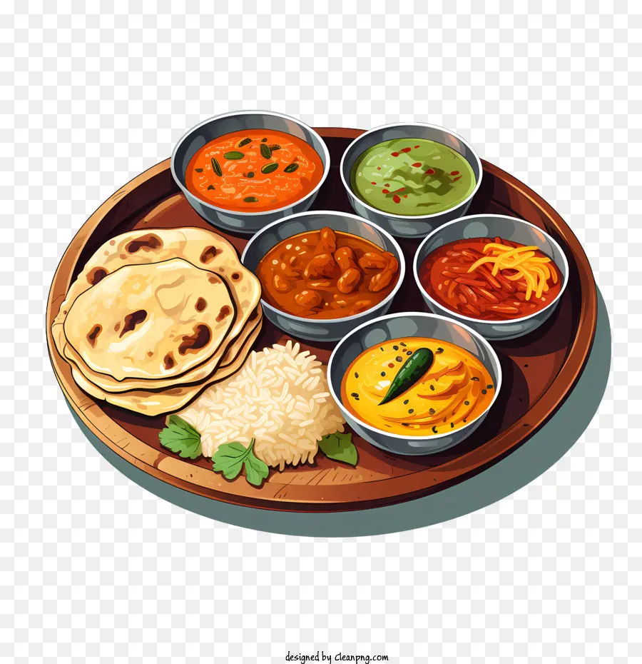 Cucina tradizionale indiana Thali Cucina indiana Sauce di curry - 