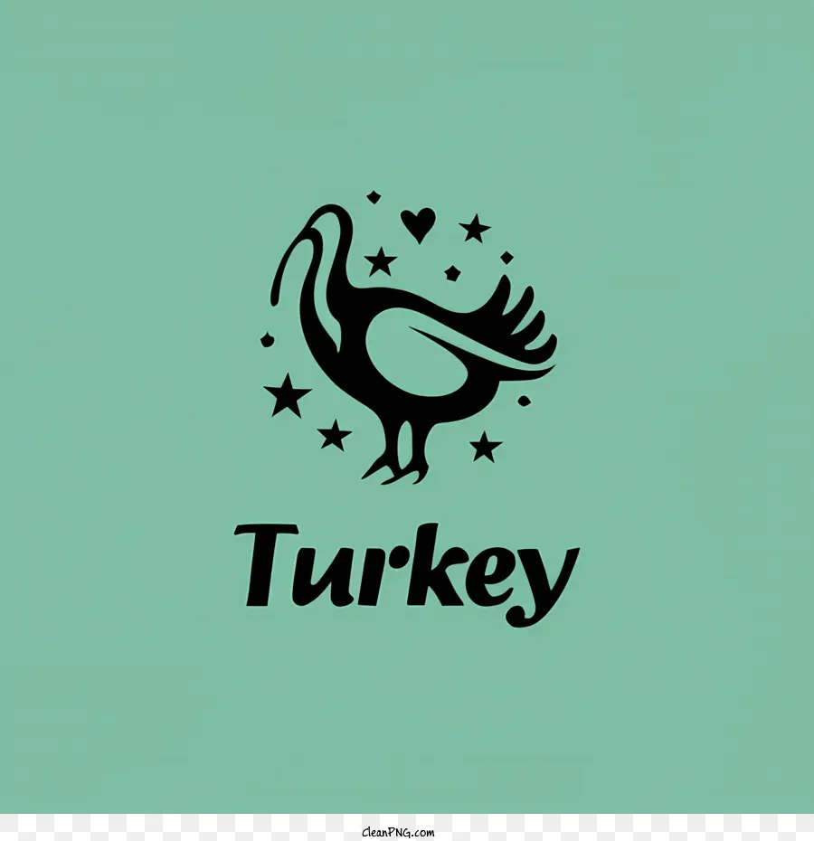 turkey chicken bird logo black and white