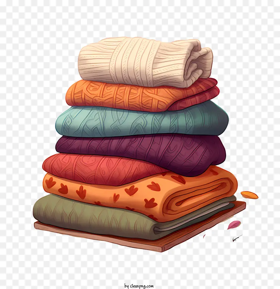 stack of clothes with colors such as red blue green and yellow