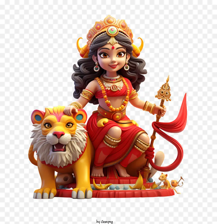 sharad navratri durga hindu goddess lion goddess