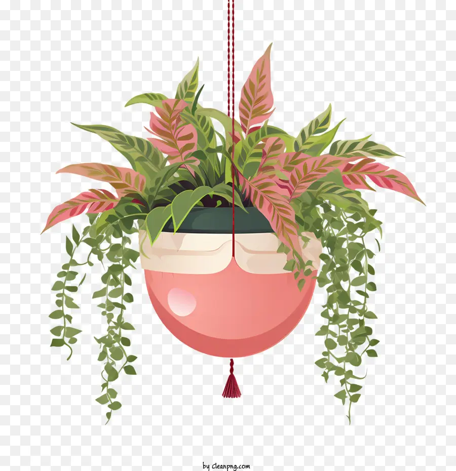 Hängende Pflanze mit Topfpflanze hängende Pflanze Kunstpflanze Künstliche Pflanze - 