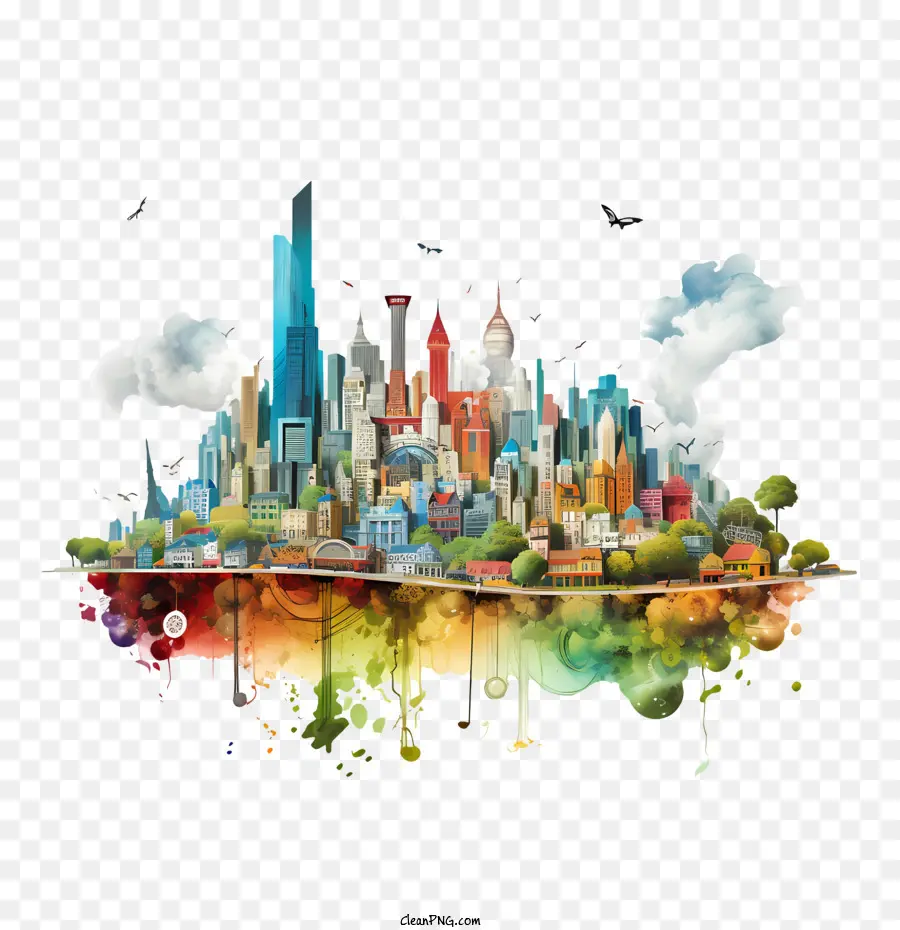 Giornata mondiale dell'urbanistica Skyline Cityscape urbano paesaggio - 