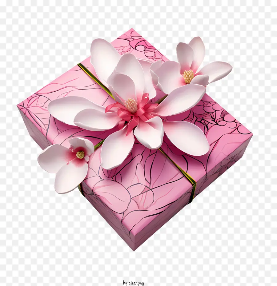 rosa Geschenkbox Geschenk Pink Blumenkiste - 