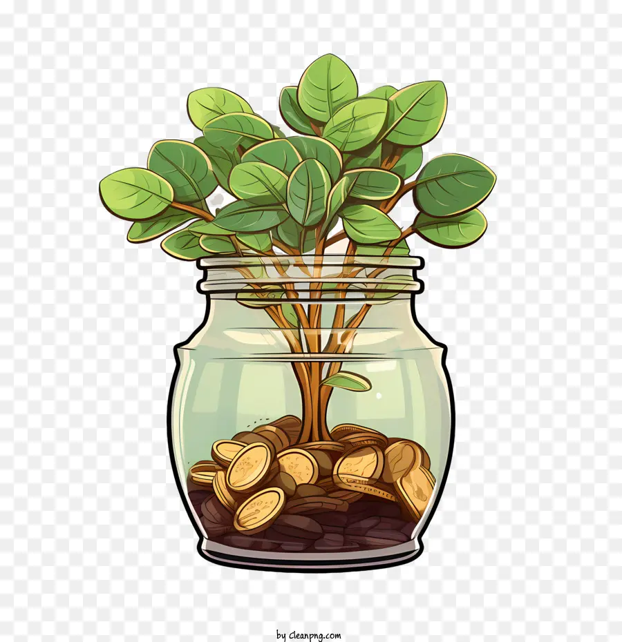 world thrift day money plant green vase