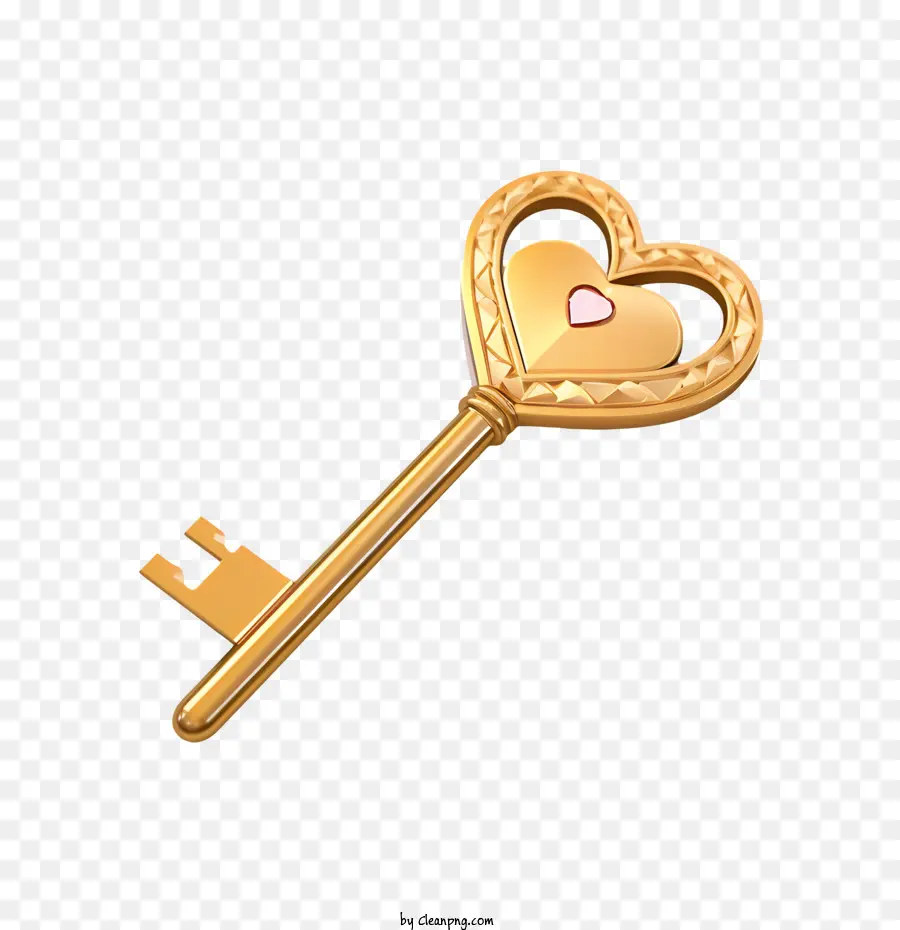 Golden Key Golden herzförmige Schlüsselschloss Liebe - 