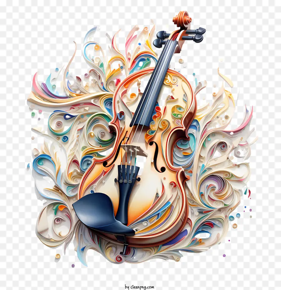 violino violino dipinto di violino intricato - 