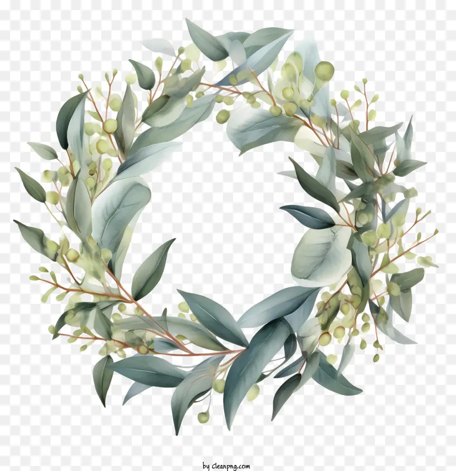 eucalyptus wreath wreath green leaves flowers