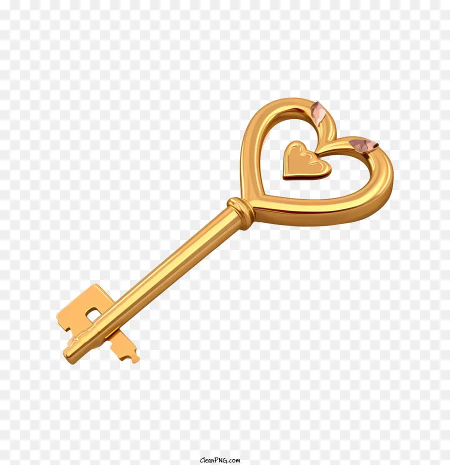 golden key key lock heart love