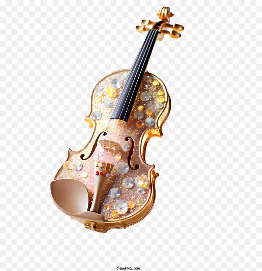 Geigentag Geige Goldkristalle Luxus - 