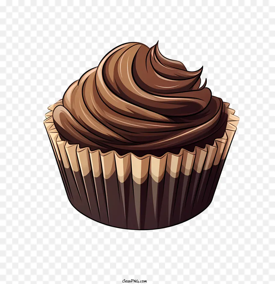 Schokoladen -Cupcake -Tag Schokoladen -Cupcake -Dessert süß gebacken - 