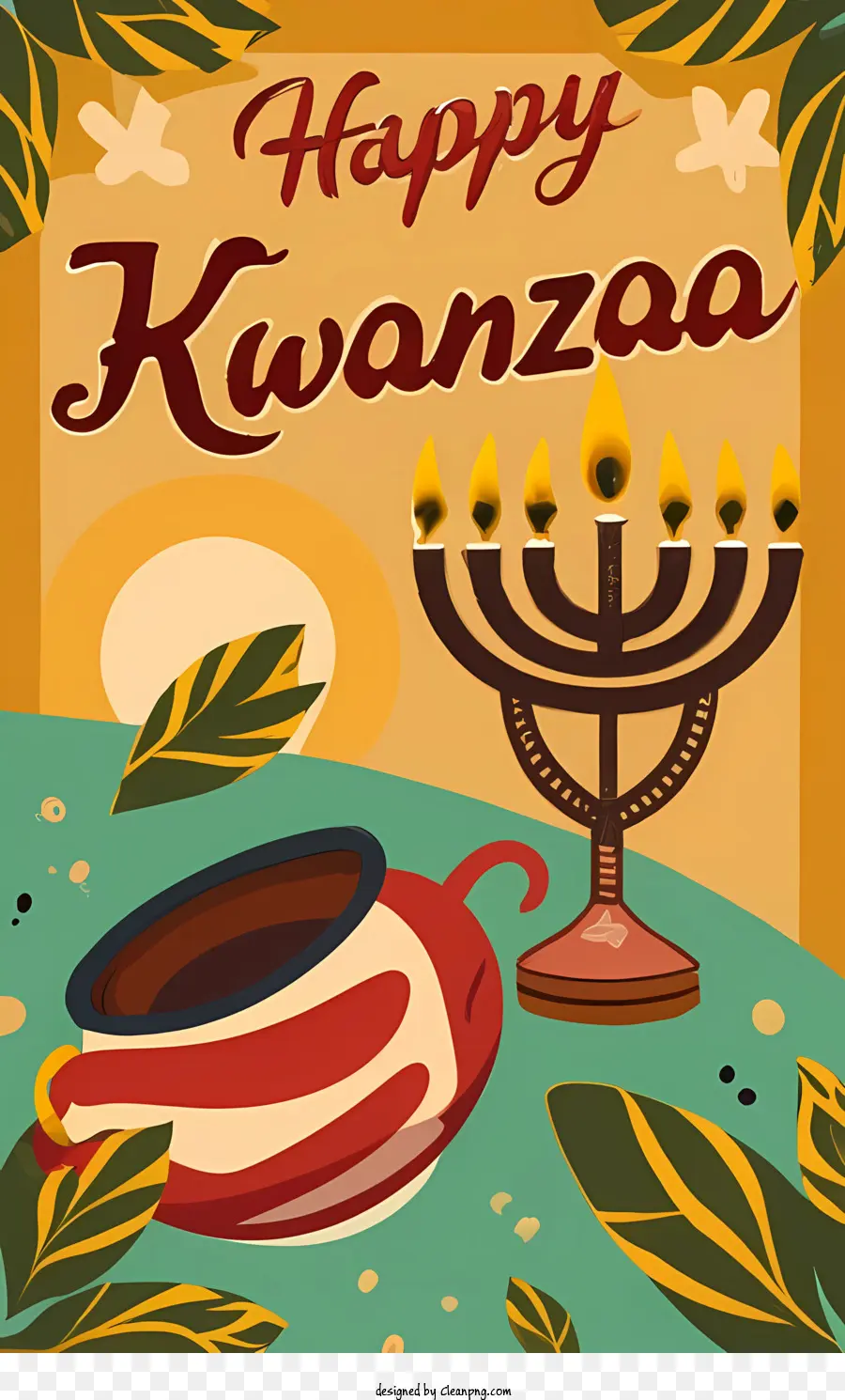 Happy Kwanzaa Kwanzaa Kwanzaa -Karte Jüdische Urlaubsvielfalt - 