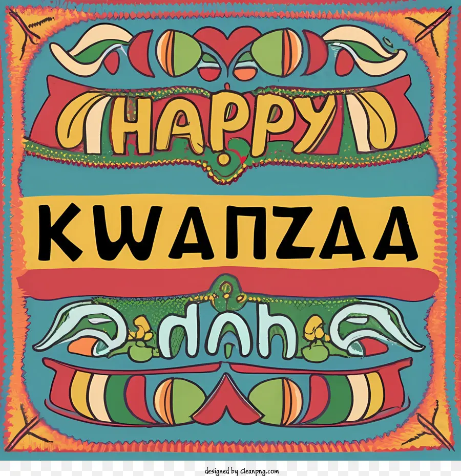 Chúc mừng kwanzaa hạnh phúc kwanzaa văn hóa châu Phi đầy màu sắc - 