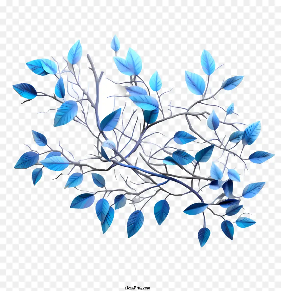 foglie blu foglie i rami della natura albero - 