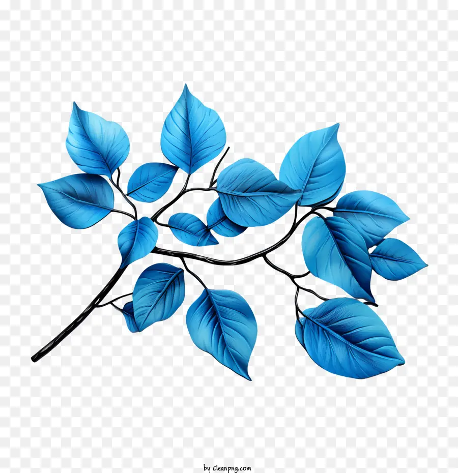 foglie blu foglie blu rami dell'albero - 