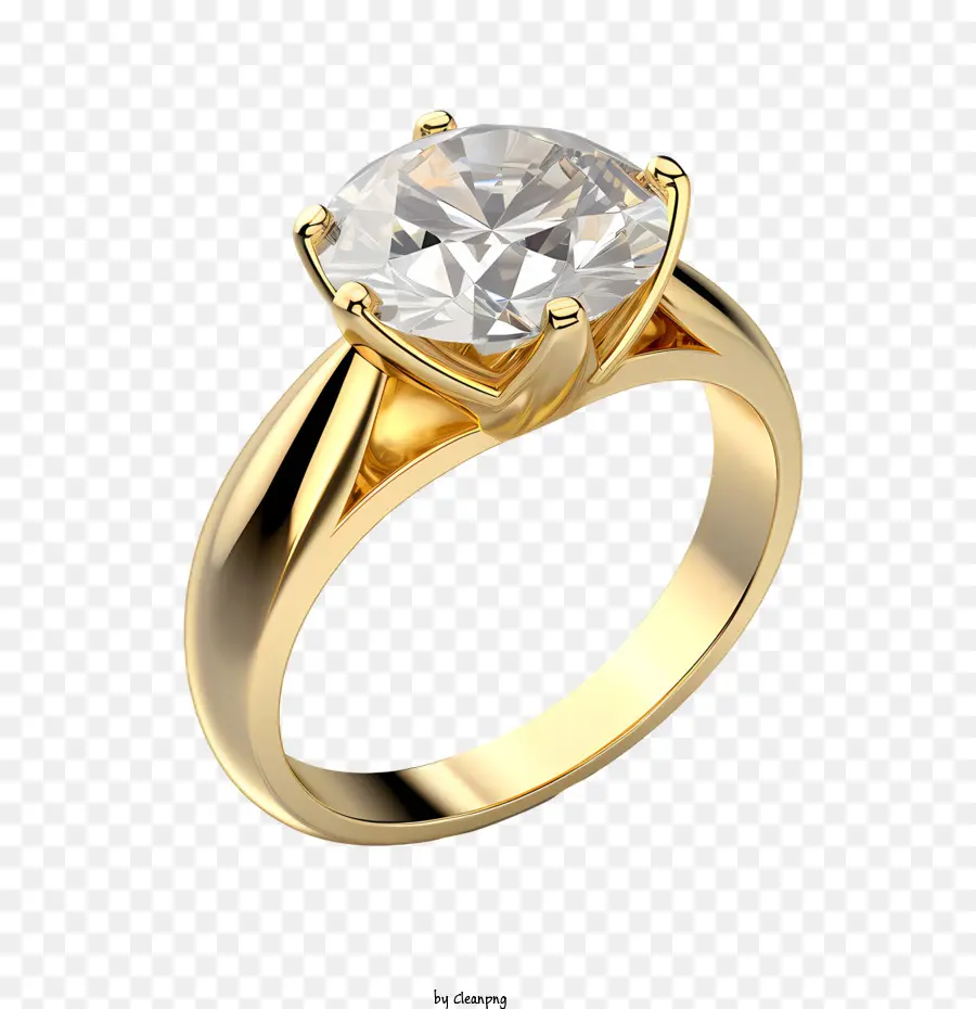 Nhỏ kim cương nhẫn kim cương đính hôn vàng - 