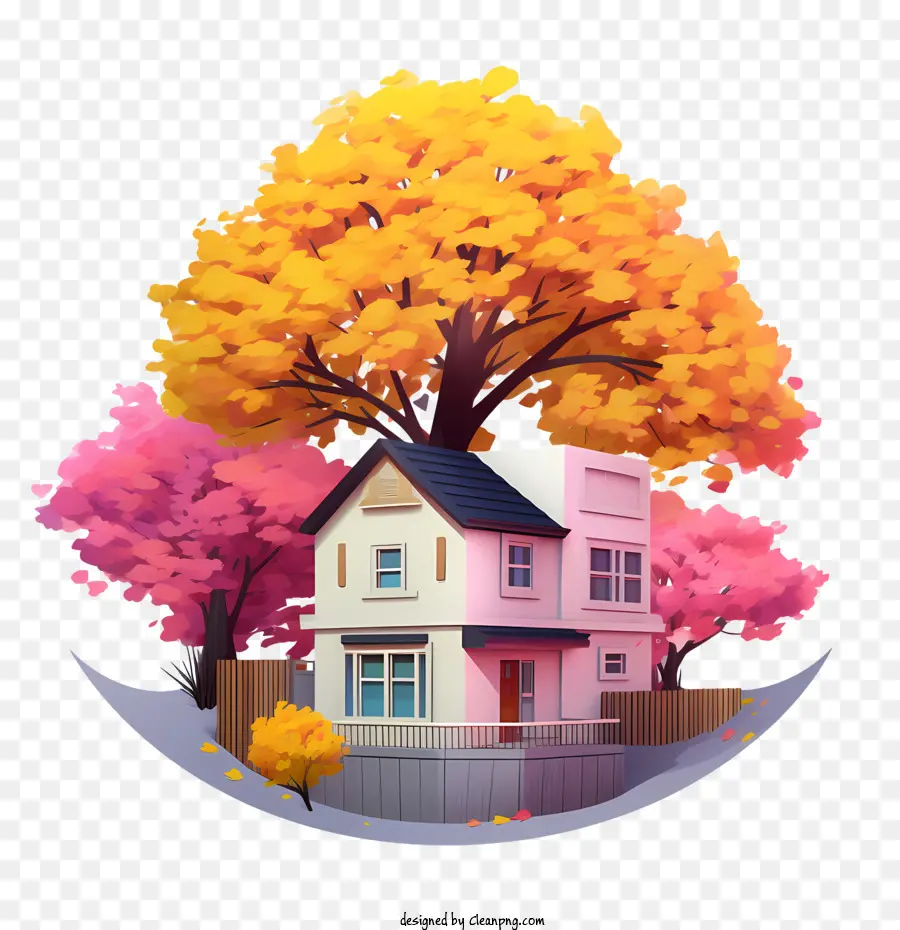 Ngôi nhà mùa thu
 
Nhà ở nhà mùa thu lá - 