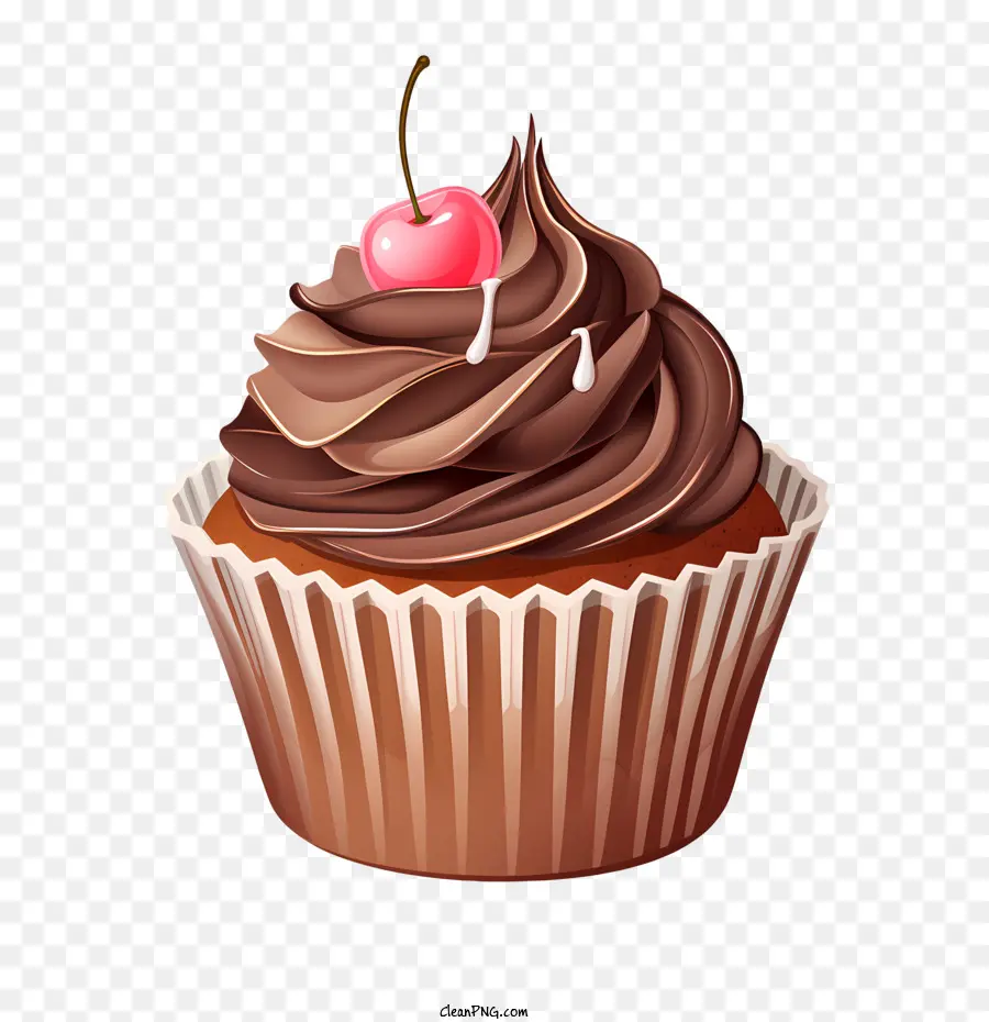 Bánh cupcake sô cô la Cupcake Chocolate Chocolate Chocolate Cherry Cupcake - 
