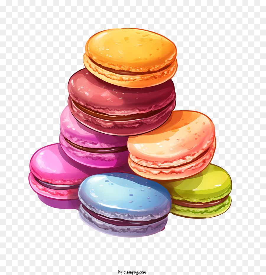 MacAroon Day Colorful Pastel Stack Food - 