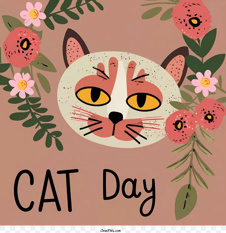 global cat day cat day flower wreath