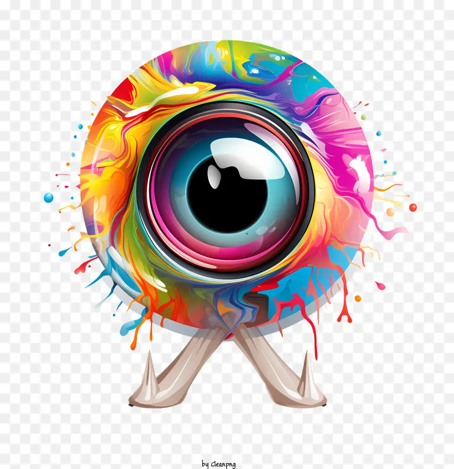 halloween eyeball colorful painting splatter sunglasses