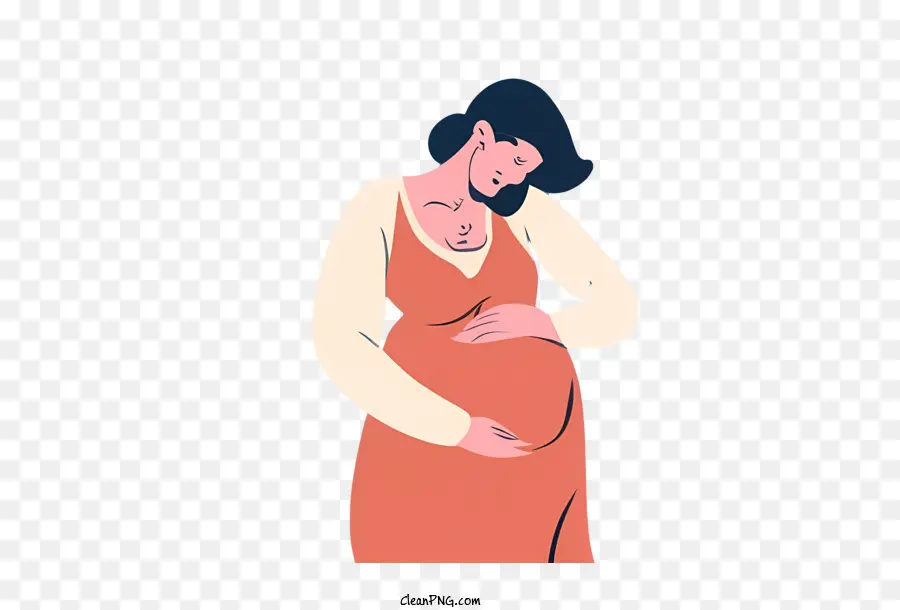 Donna incinta Donna incinta in attesa di cure materne per pancia madre - 