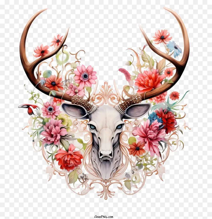 Antlers và hoa đầu hươu crown crown còi - 