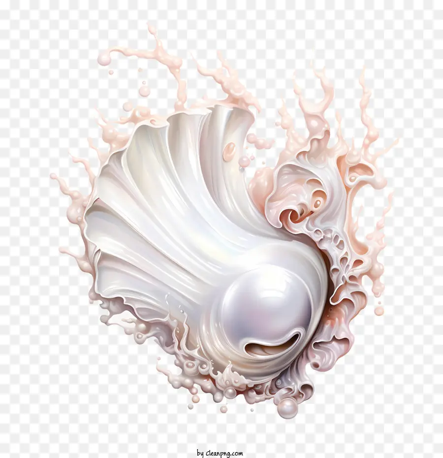 wear your pearls day shell pearl water splash