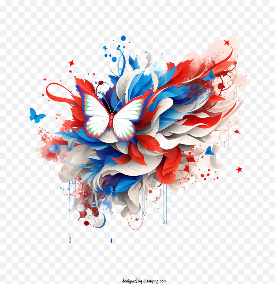 Costa Rica Independence Day Colorful Artistic Creative Abstract - 
