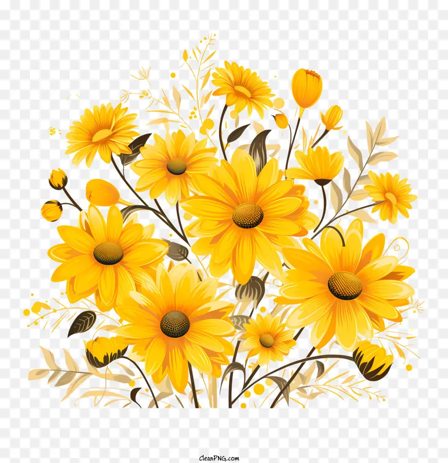 Gelbe Blüten Bouquet gelbe Gänseblümchen Blumen - 