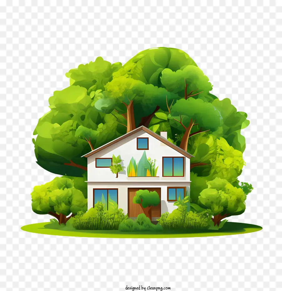 Eco House House House Trees Nature - 