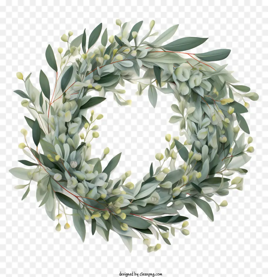 eucalyptus wreath image content wreath green leaves yellow berries
