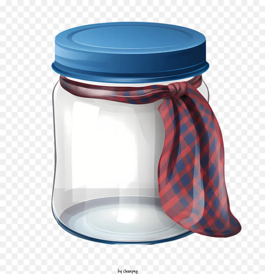 National Mason Jar Day Glas Flasche Rot und Weiß gestreifter Schal klar klar - 