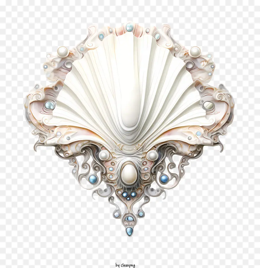 wear your pearls day seashell intricate delicate shell