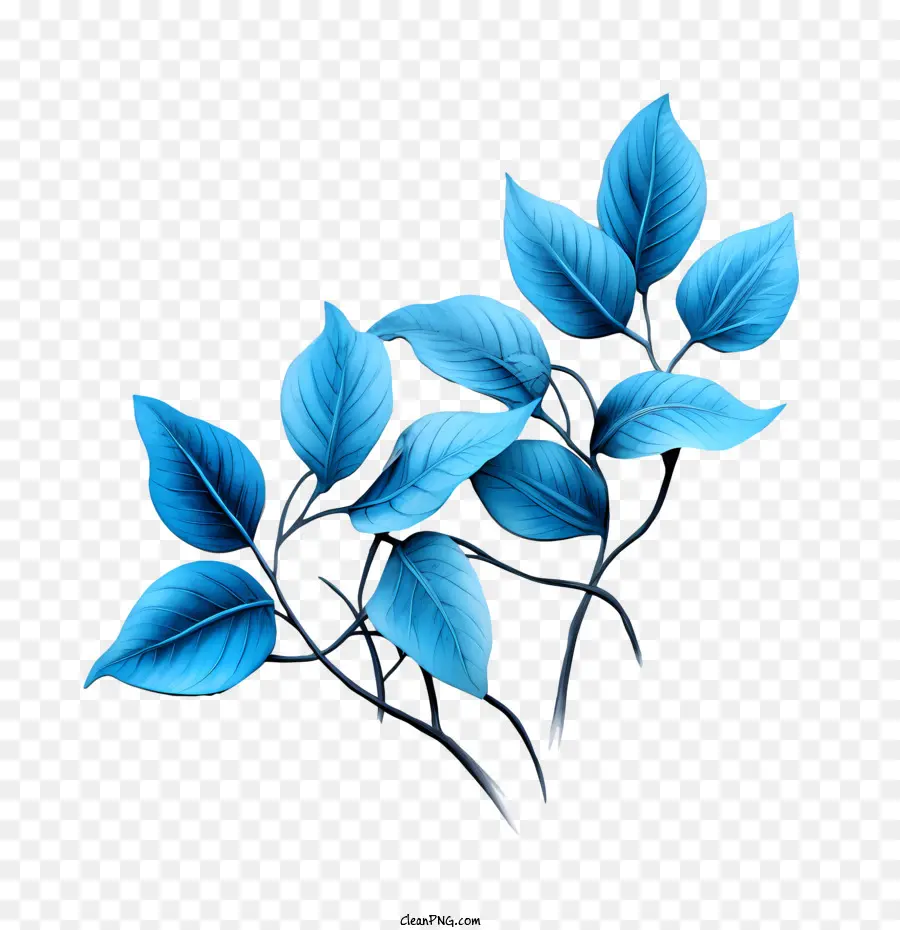 foglie blu foglie blu rami pianta natura - 