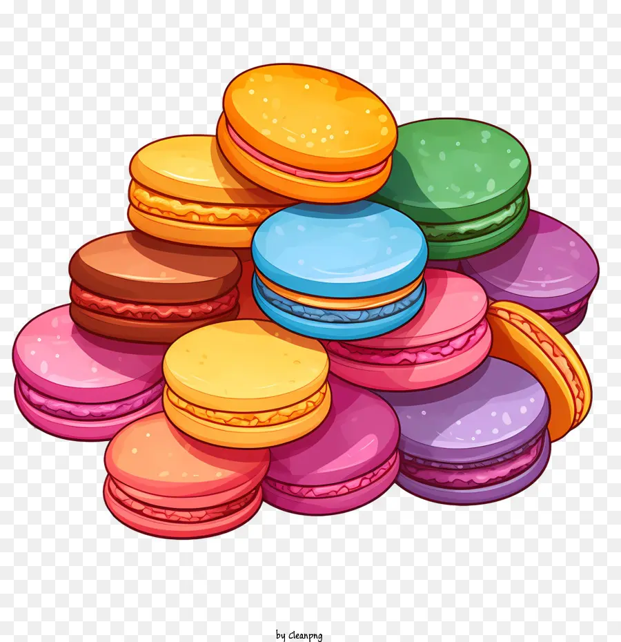 MacAroon Day Pastel Colorful Stack Contecary - 