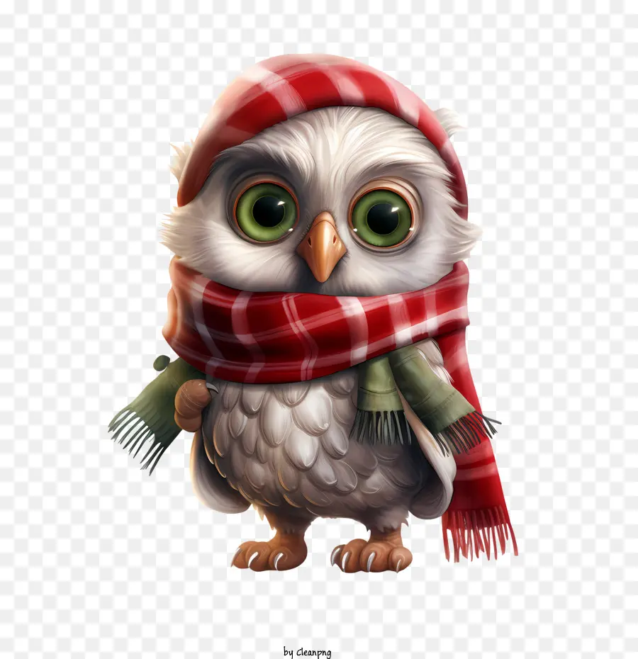 christmas owl owl cute animal bird