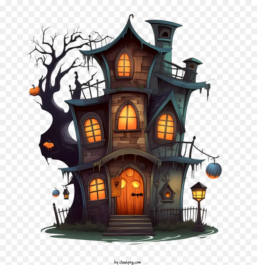 Haunted Halloween House Spooky Haunted Eerie Gothic - 