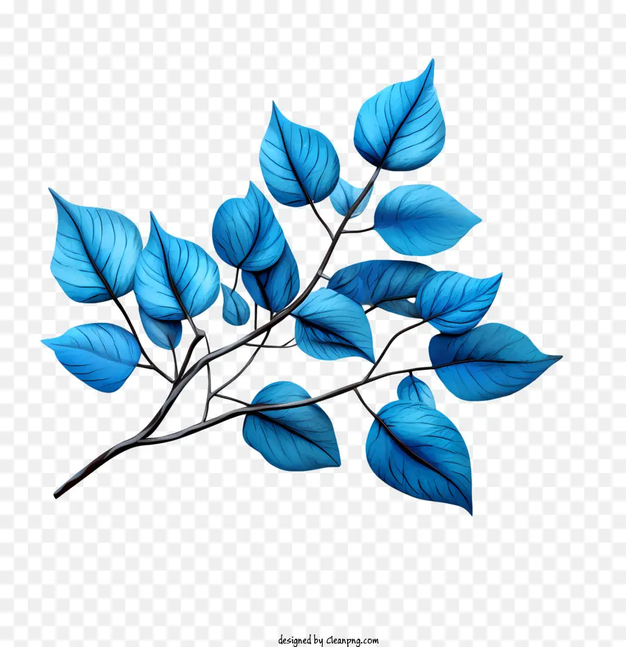 foglie blu foglie blu rami naturali pianta - 