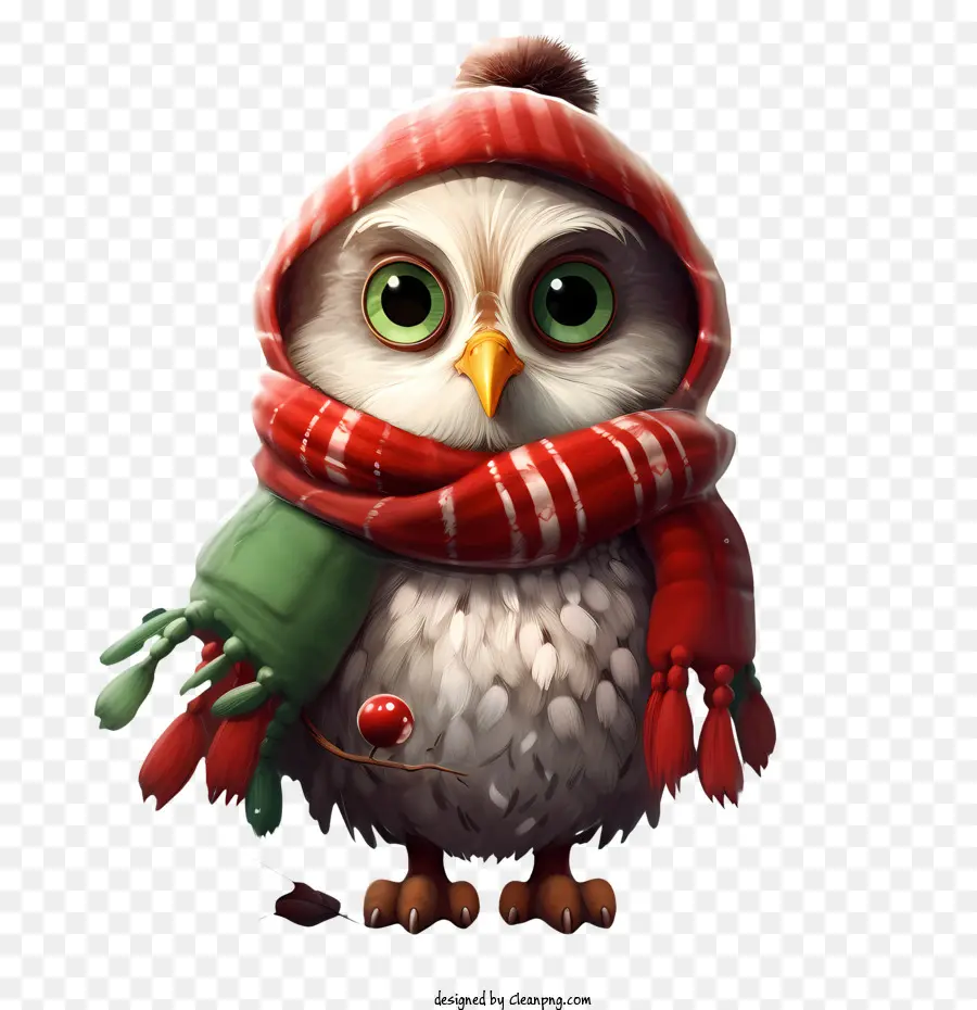 Abbigliamento per uccelli da gufo di natale inverno inverno - 