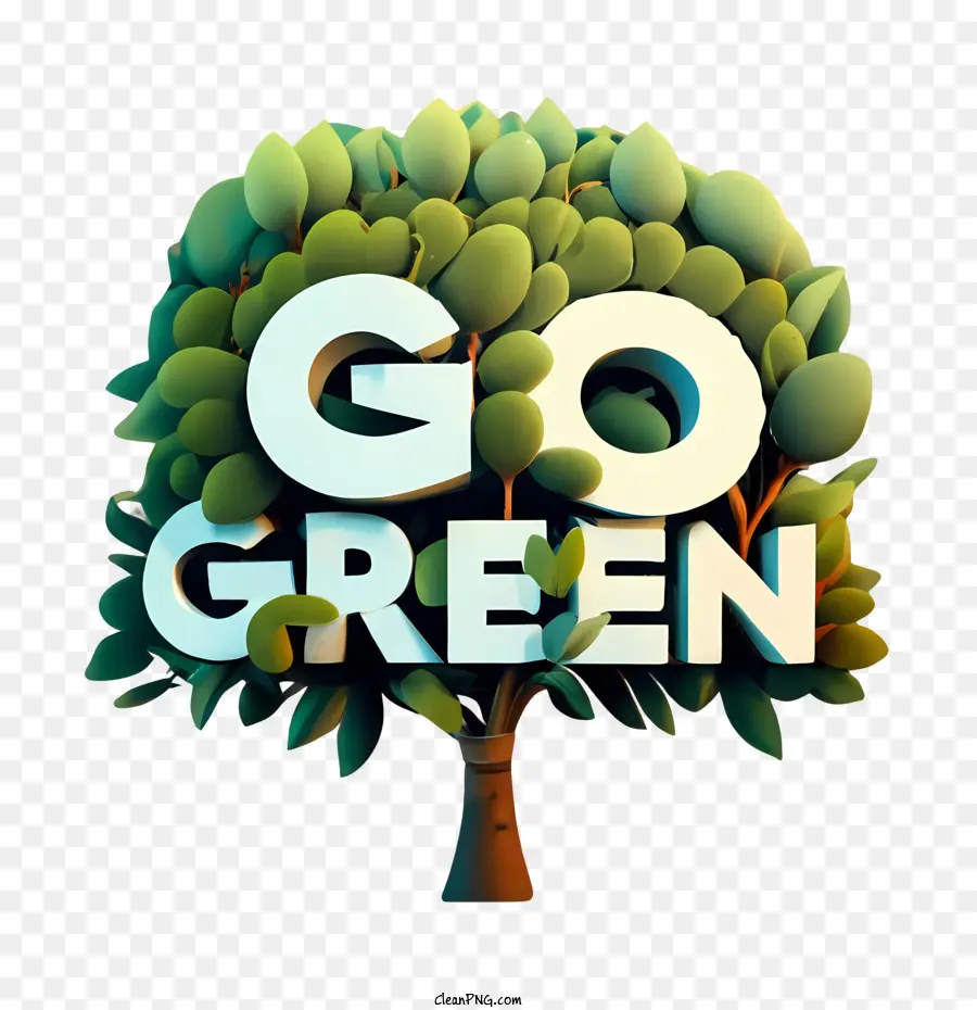 Gehen Sie grüner Baum umweltfreundliche Umweltrecycling - 