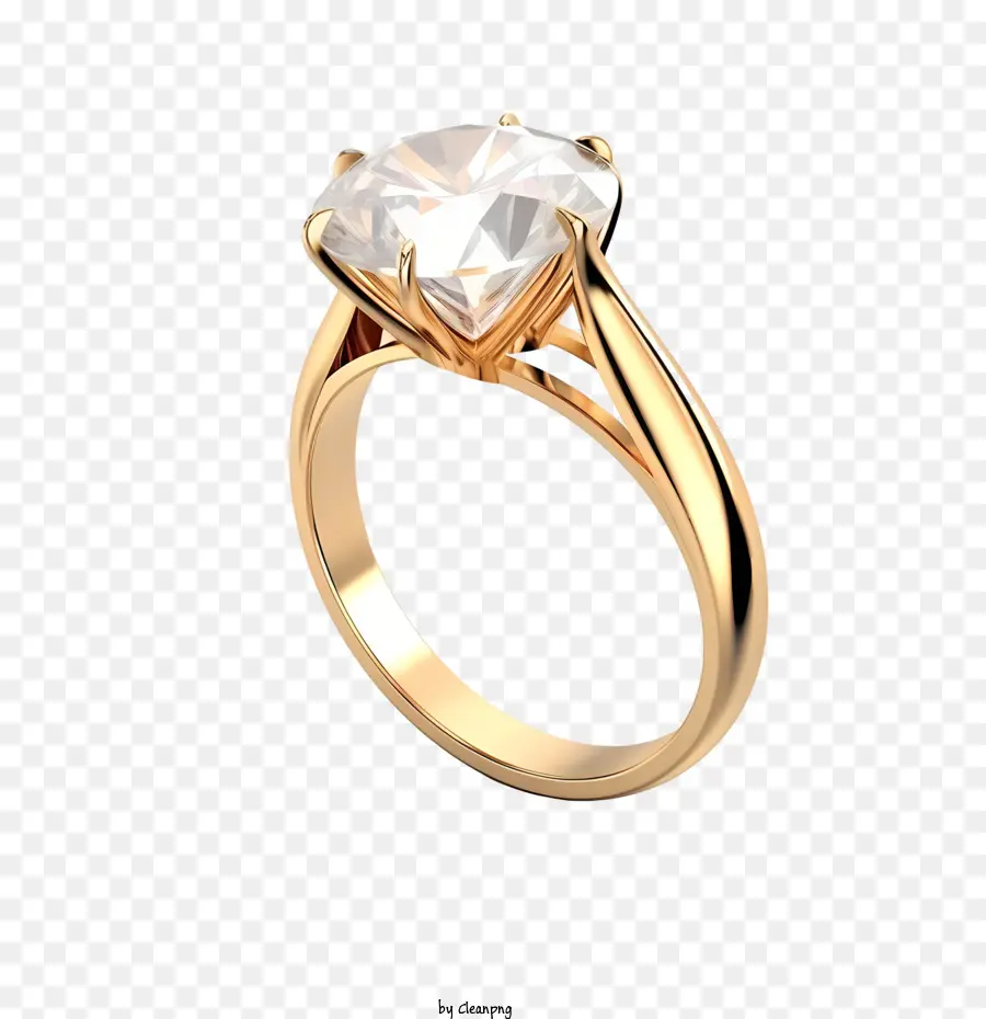 anello diamantato anello di fidanzamento diamante giallo solitario - 