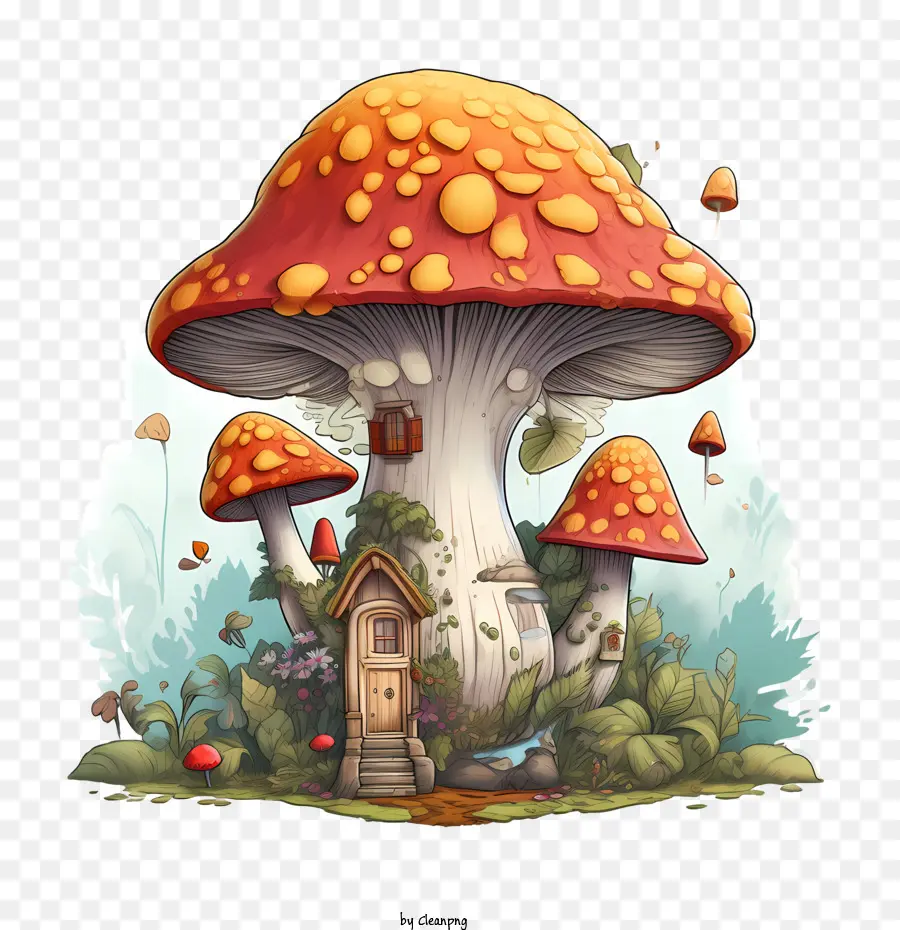 mushroom house mushroom house fairytale fantasy cartoon