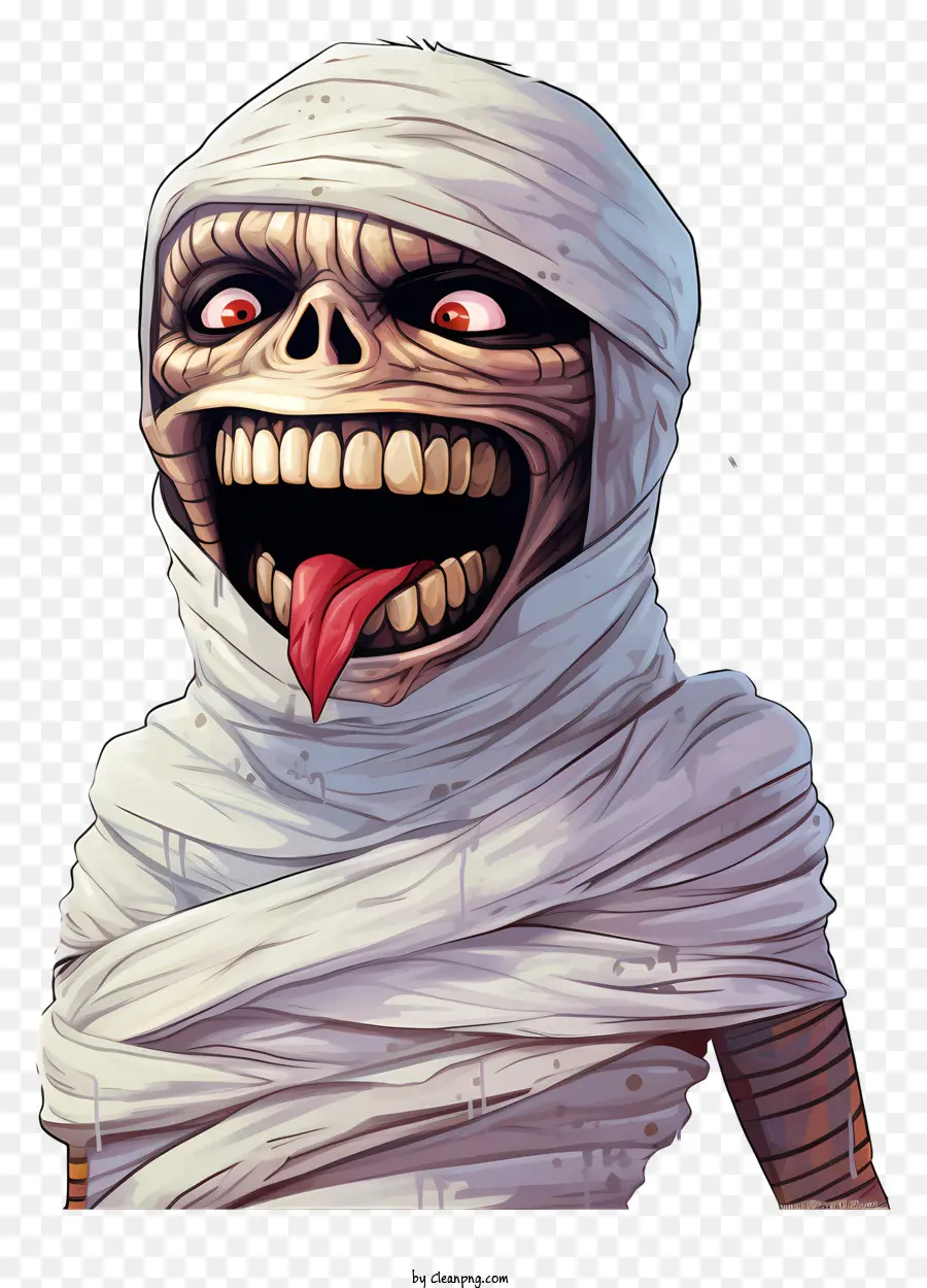 cartoon character white shroud long tongue tongue sticking out funny character
