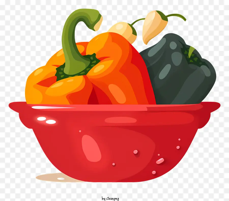 red peppers bell peppers bowl of peppers colored peppers black background