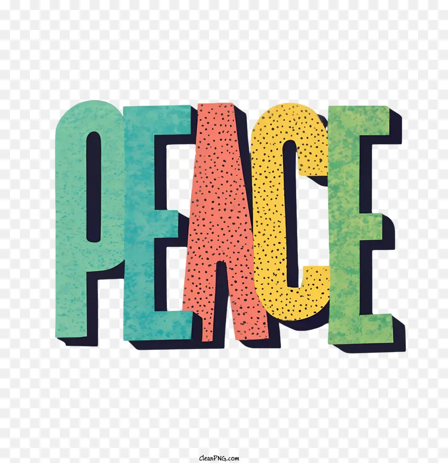 peace peace colorful abstract handwritten